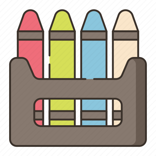Crayons, colored, drawing, painting, creative icon - Download on Iconfinder