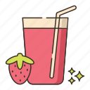 juice, drink, beverage, glass, straw