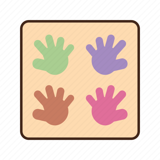 Hand, print, hands, fingers, painting, hand painting icon - Download on Iconfinder
