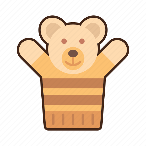 Puppet, kids toys, teddy bear, hand puppet icon - Download on Iconfinder