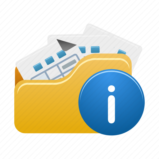 Folder, info, open, document, documents, file, files icon - Download on Iconfinder