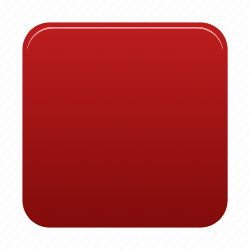 Red, stop, media, player, shape, square, geometry icon - Download on Iconfinder
