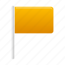 flag, yellow, flags, marker, pin