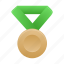 bronze, green, award, badge, medal 