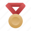 bronze, red, award, badge, medal, prize 