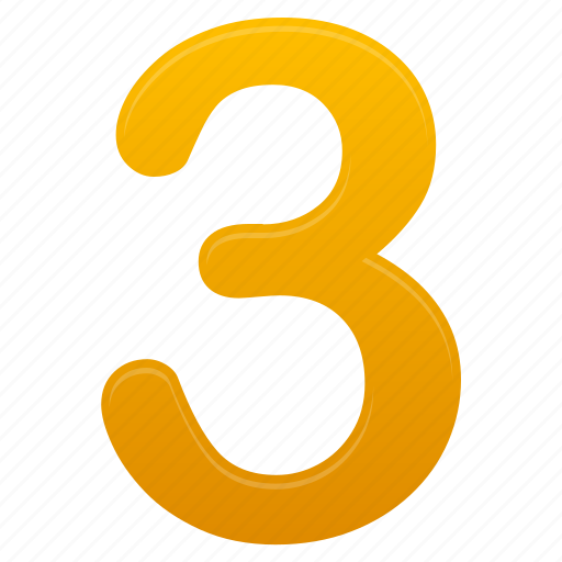Calculate Math Mathematics Number Numbers Three Yellow Icon