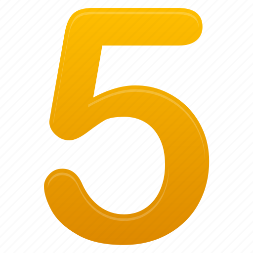 Calculate Five Math Mathematics Number Numbers Yellow Icon