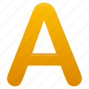 a, yellow, letter, letters