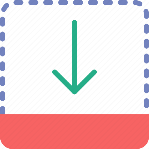 Arrow, direction, down, drag, location, orientation icon - Download on Iconfinder