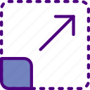 arrow, bottom, direction, left, location, orientation