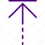 arrow, direction, location, orientation, upward 