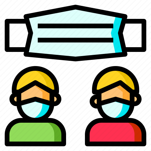 Distancing, face, mask, protect, protection, shield, social icon - Download on Iconfinder