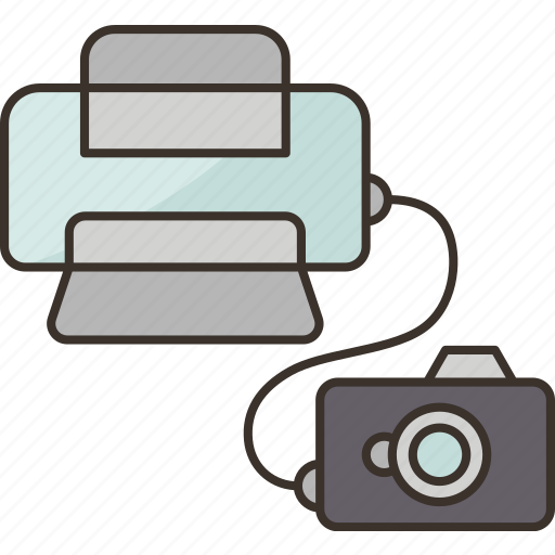 Printer, connected, device, port, digital icon - Download on Iconfinder