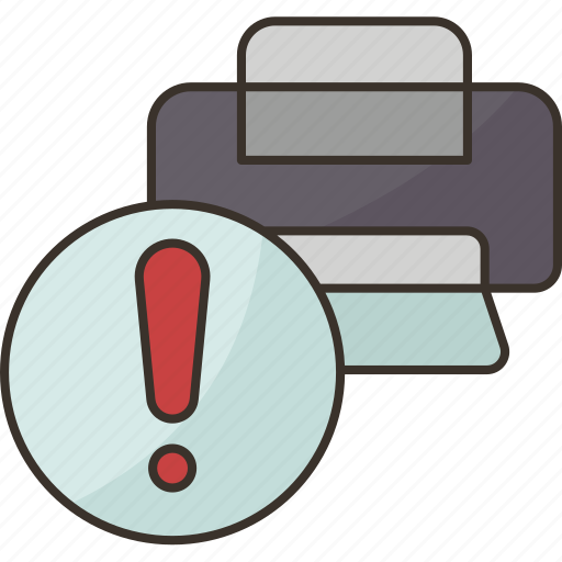 Printer, error, problems, alert, warning icon - Download on Iconfinder