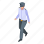 cartoon, isometric, man, officer, person, police, silhouette 