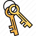key, keys, access, apartment, lock, rent, unlock