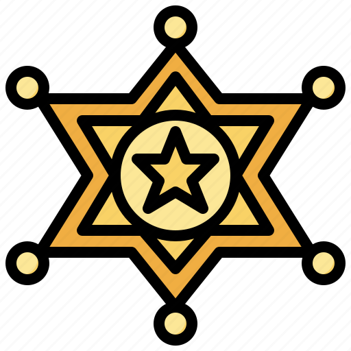 Star, sheriff, protection, miscellaneous, law, badge icon - Download on Iconfinder