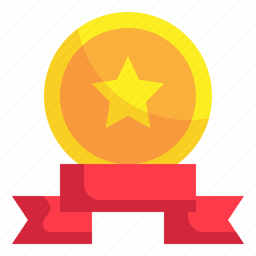 Reward, star, circle, ribbon, award, medal, trophy icon - Download on Iconfinder