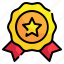 badge, reward, prize, star, award, medal icon 