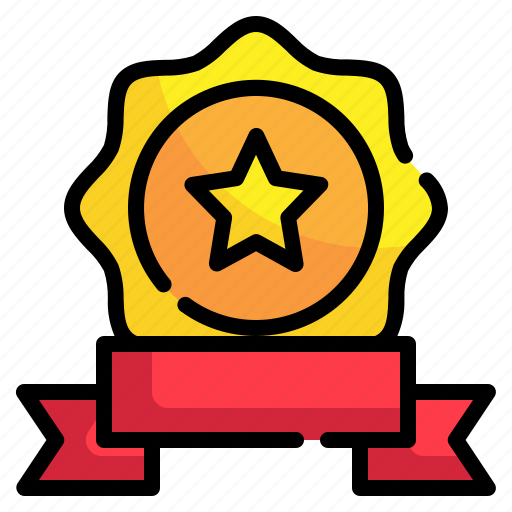 Badge, ribbon, prize, reward, award, trophy, medal icon icon - Download on Iconfinder