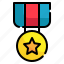 prize, achievement, reward, circle, star, award, medal icon 