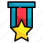 star, achievement, prize, reward, award, medal icon 