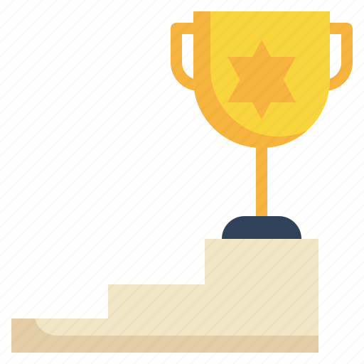 Steps, gold, trophy, cup, winner, reward icon icon - Download on Iconfinder