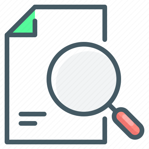 File, page, document, search, magnifier, study icon - Download on Iconfinder