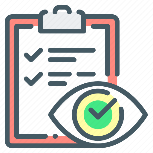 Quality control, vision, eye, clipboard, checklist icon - Download on Iconfinder