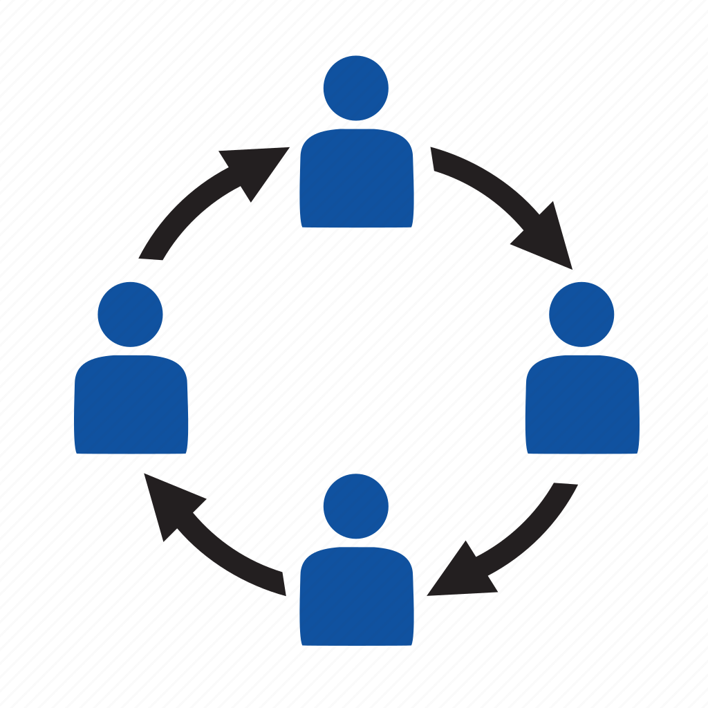 Connection exchange. Stakeholder collaboration icon. Фасилитатор иконки PNG. Ring process. Collaborate with Faculty .PNG.