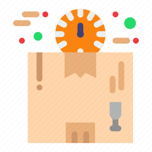 Box, delivery, logistics, package, time icon - Download on Iconfinder