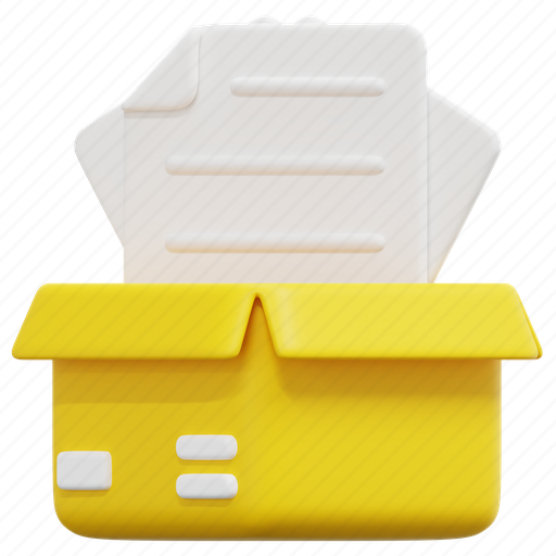Backlog, product, management, box, package, task, file 3D illustration - Download on Iconfinder