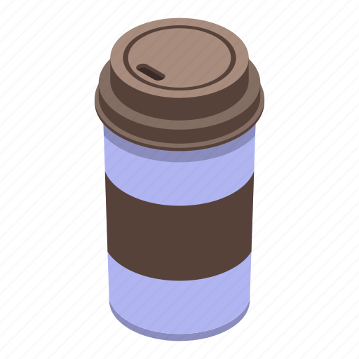 Cartoon, coffee, cup, food, isometric, plastic, water icon - Download on Iconfinder