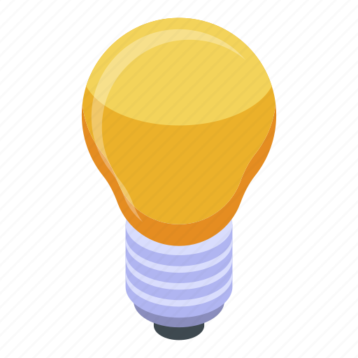Bulb, business, cartoon, hand, idea, internet, isometric icon - Download on Iconfinder