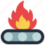 conveyor, fire, assembly, industry, flame 