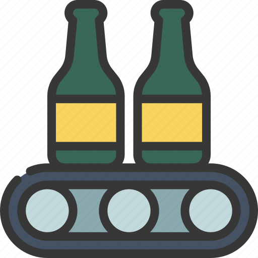 Bottle, assembly, line, industry, bottles, beer icon - Download on Iconfinder