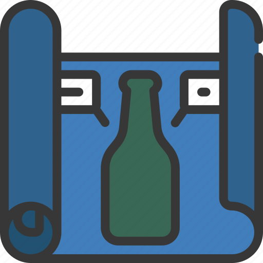 Bottle, blueprints, assembly, industry, blueprint, plans icon - Download on Iconfinder
