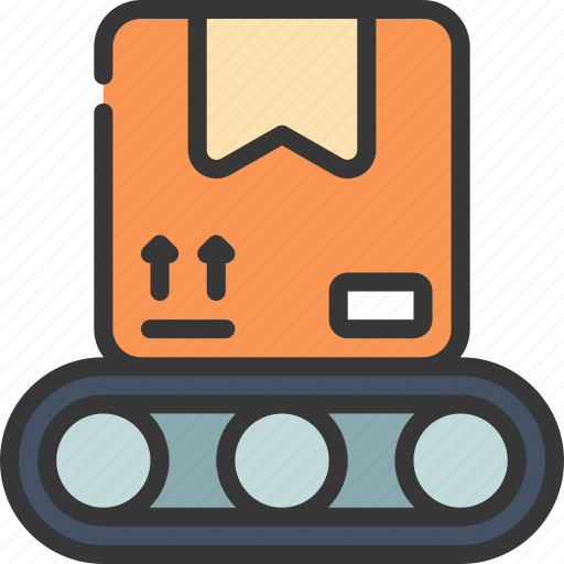 Conveyor, box, assembly, industry, parcel, product icon - Download on Iconfinder