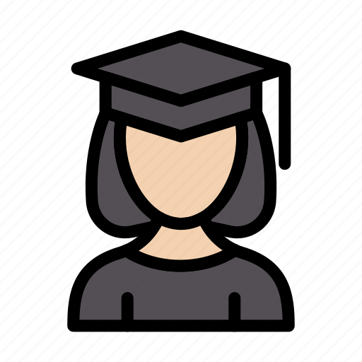 Female, graduation, girl, women, student icon - Download on Iconfinder