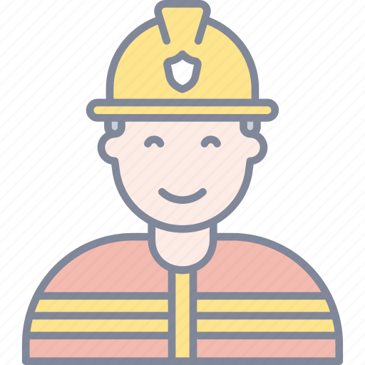 Firefighter, fireman, rescue, avatar icon - Download on Iconfinder