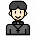 priest, profession, profile, man, user