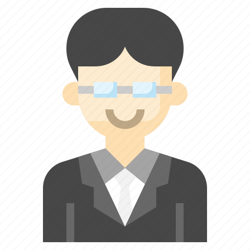 Manager, profession, suit, tie, glasses icon - Download on Iconfinder
