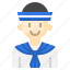sailor, professions, jobs, user, avatar 