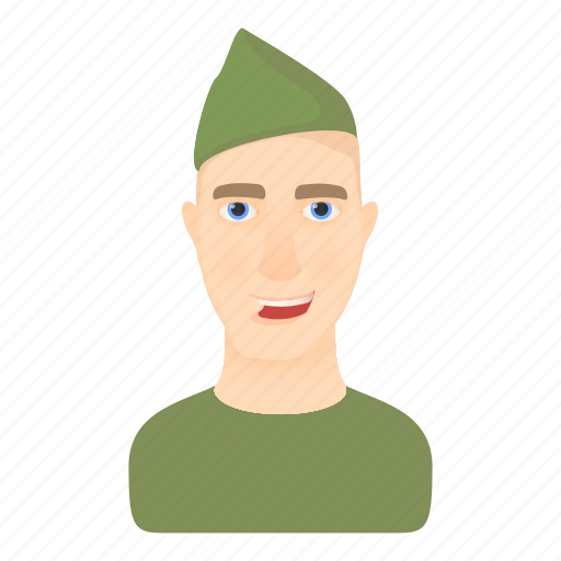 Cartoon, helmet, logo, man, military, soldier, uniform icon - Download on Iconfinder