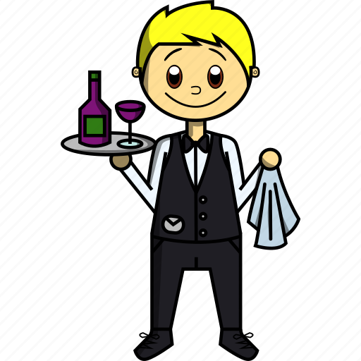 Boy, man, proffesions, restaurant, waiter, wine icon - Download on Iconfinder