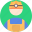 user, avatar, miner, profile, man, person 