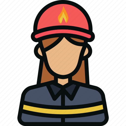 Avatar, conflagration, female, firefighter, fireman, girl, rescuer icon - Download on Iconfinder