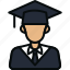 avatar, education, graduate, man, person, scholar, student 