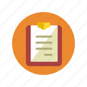 clipboard, document, list, page, report, documents, text