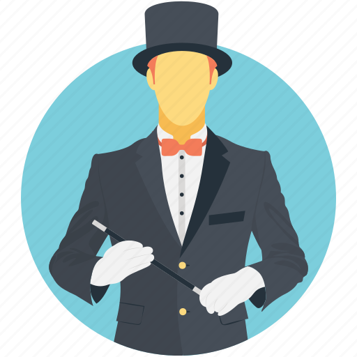 Entertainer, exhibitor, magician, performer, showman icon - Download on Iconfinder